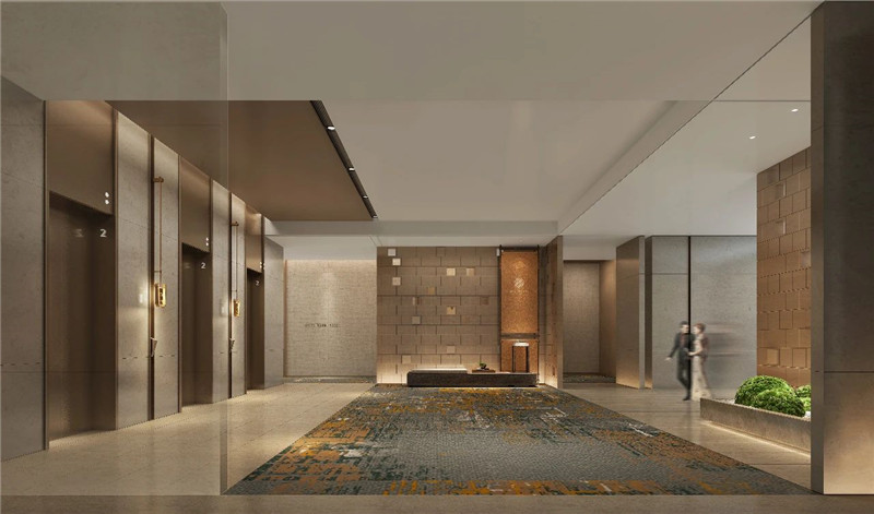 電梯廳設計-現(xiàn)代新中式岳陽鉑爾曼五星級酒店設計賞析 電梯廳設計-現(xiàn)代新中式岳陽鉑爾曼五星級酒店設計賞析